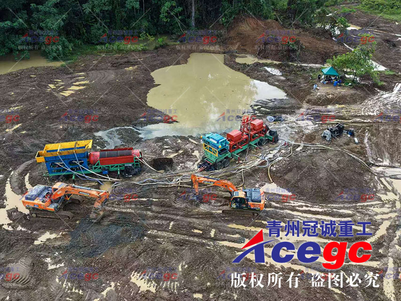 哥倫比亞選礦現場